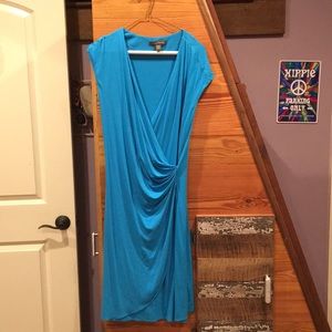 Blue short sleeve dress